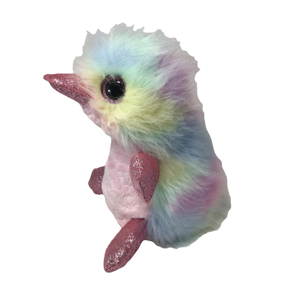 Platypus Ty Beanie Boo PETUNIA Plush Rainbow ~13" ~Sparkly Feet Beak Eyes